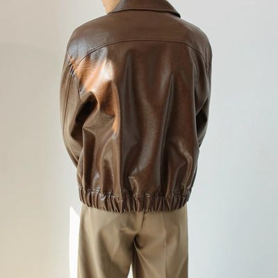 Chaqueta de Cuero Retro Personalizada para Hombre - Image 23