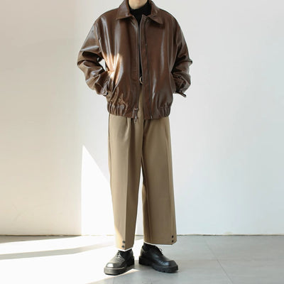 Chaqueta de Cuero Retro Personalizada para Hombre - Image 30
