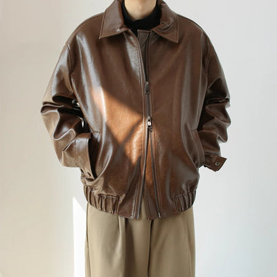 Chaqueta de Cuero Retro Personalizada para Hombre - Image 32