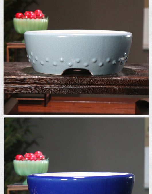 Maceta Zen de Cerámica Púrpura para Bonsái y Plantas - Image 14