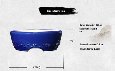 Maceta Zen de Cerámica Púrpura para Bonsái y Plantas - Image 17