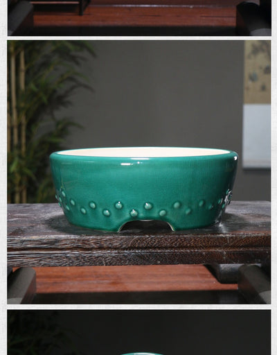 Maceta Zen de Cerámica Púrpura para Bonsái y Plantas - Image 18