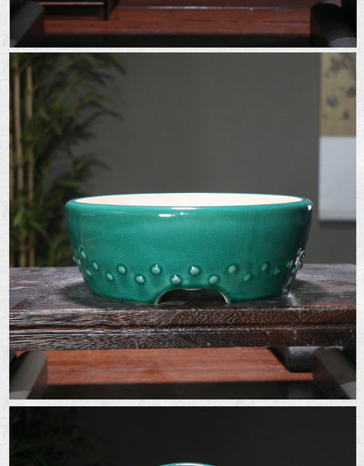 Maceta Zen de Cerámica Púrpura para Bonsái y Plantas - Image 18