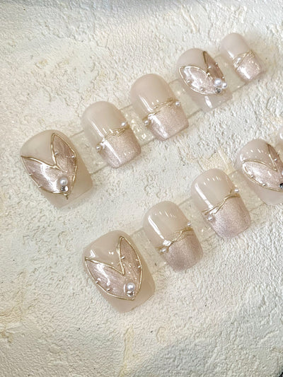 Parches de Uñas Perla Nude con Efecto Cola de Pez - Image 18