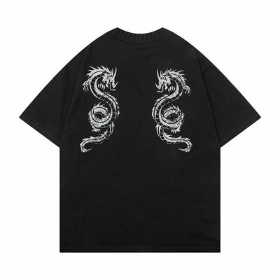 Playera Dragón Zodiacal Estampada Manga Corta para Hombre - Image 25