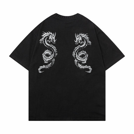 Playera Dragón Zodiacal Estampada Manga Corta para Hombre - Image 25