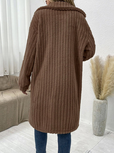 Abrigo de Lana para Mujer con Solapa Suave y Mangas Largas - Image 21