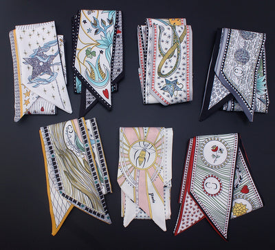 Pañuelo de Seda Twill Doble Capa Serie Tarot con Asas - Image 36