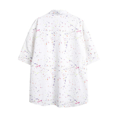 Camisa Estampado Tinta Manga Corta Unisex - Image 20