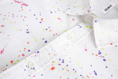 Camisa Estampado Tinta Manga Corta Unisex - Image 24