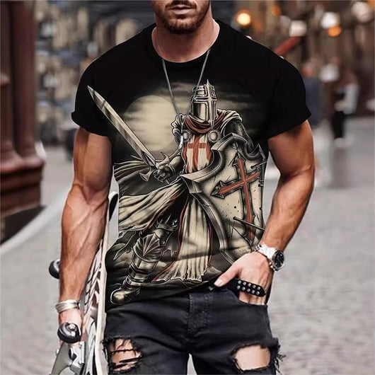 Playera Hombre Impresión 3D Verano Transpirable Manga Corta - Image 31
