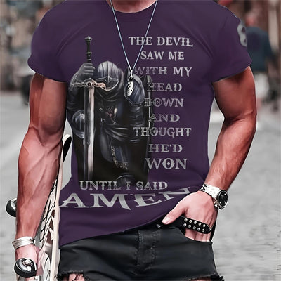 Playera Hombre Impresión 3D Verano Transpirable Manga Corta - Image 38