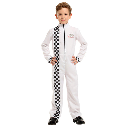 Disfraz de Corredor de Velocidad Blanco para Niños y Niñas - Image 9