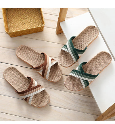 Pantuflas de Lino para Pareja - Cómodas para Casa con Suela Gruesa - Image 24