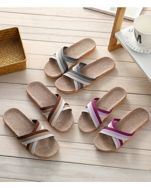 Pantuflas de Lino para Pareja - Cómodas para Casa con Suela Gruesa - Image 27