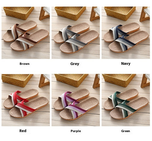 Pantuflas de Lino para Pareja - Cómodas para Casa con Suela Gruesa - Image 32