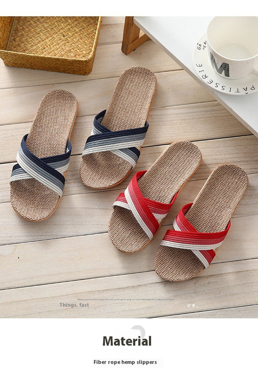 Pantuflas de Lino para Pareja - Cómodas para Casa con Suela Gruesa - Image 34