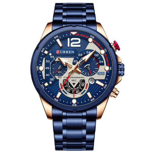 Reloj de Pulsera para Hombre Acero Inoxidable Multifunción Cuarzo - Image 16
