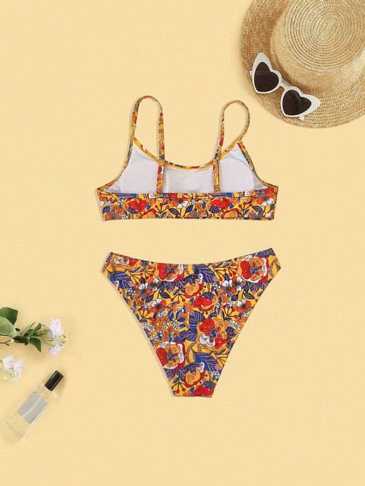 Bikini Talla Grande con Estampado Floral y Tirantes Ajustables - Image 13