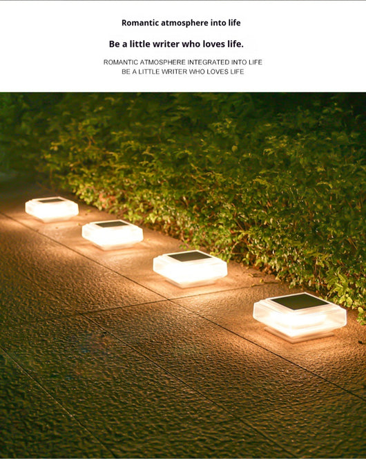 Luminarias Solares de Columna Cuadrada para Patios y Jardines - Image 27