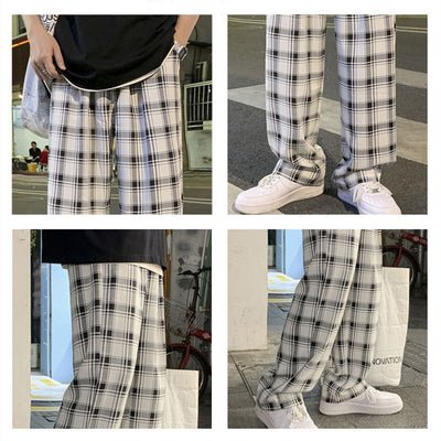 Pantalones de Cuadros Casuales Holgados para Hombre - Image 10