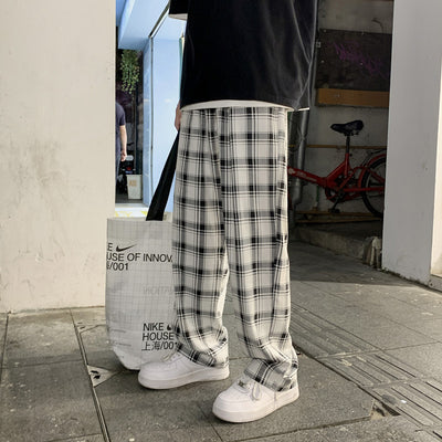 Pantalones de Cuadros Casuales Holgados para Hombre - Image 13