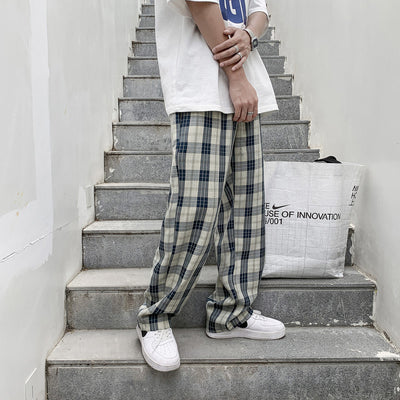 Pantalones de Cuadros Casuales Holgados para Hombre - Image 14