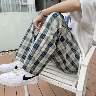 Pantalones de Cuadros Casuales Holgados para Hombre - Image 15