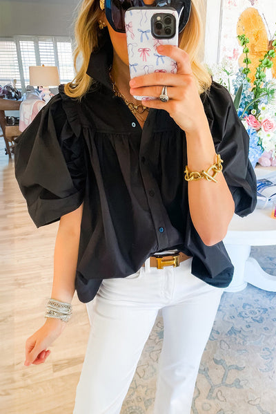 Camisa Suelta de Color Liso para Mujer con Botones Múltiples - Image 13