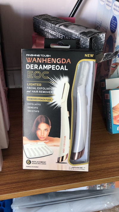 Depiladora Facial LED con Exfoliante - Afeitadora Eléctrica Indolora para Cejas y Vello Facial - Image 10