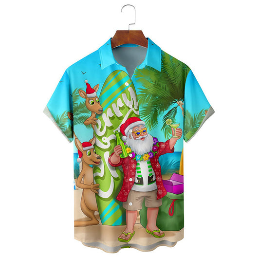 Playera Navideña 3D Estampada Talla Europea para Hombre - Image 13