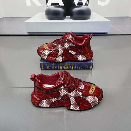Zapatos Deportivos para Hombre con Suela Gruesa y Bordado Ligero - Image 36