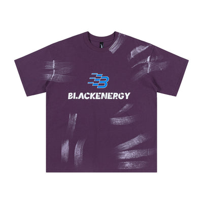 Camisa de Manga Corta con Estampado Artístico Splash-Ink para Hombre - Image 27