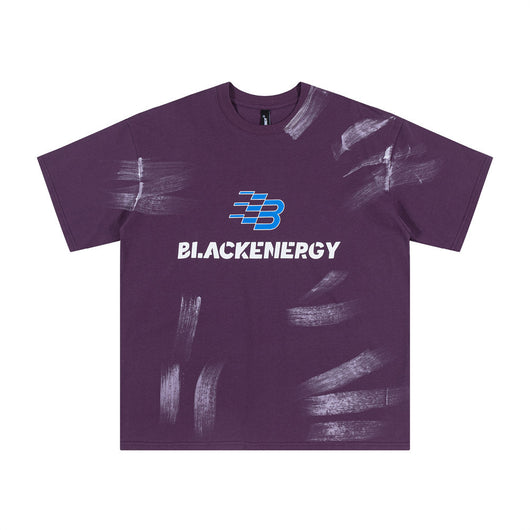 Camisa de Manga Corta con Estampado Artístico Splash-Ink para Hombre - Image 27