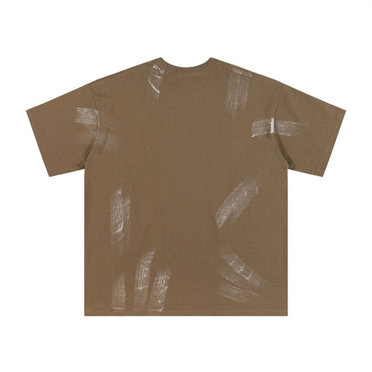 Camisa de Manga Corta con Estampado Artístico Splash-Ink para Hombre - Image 29