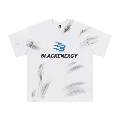 Camisa de Manga Corta con Estampado Artístico Splash-Ink para Hombre - Image 33