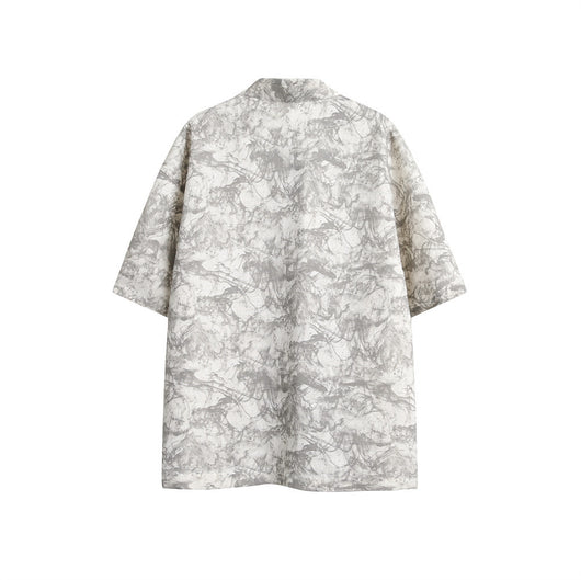 Camisa Suelta Estampado Tie-Dye para Hombre - Image 34