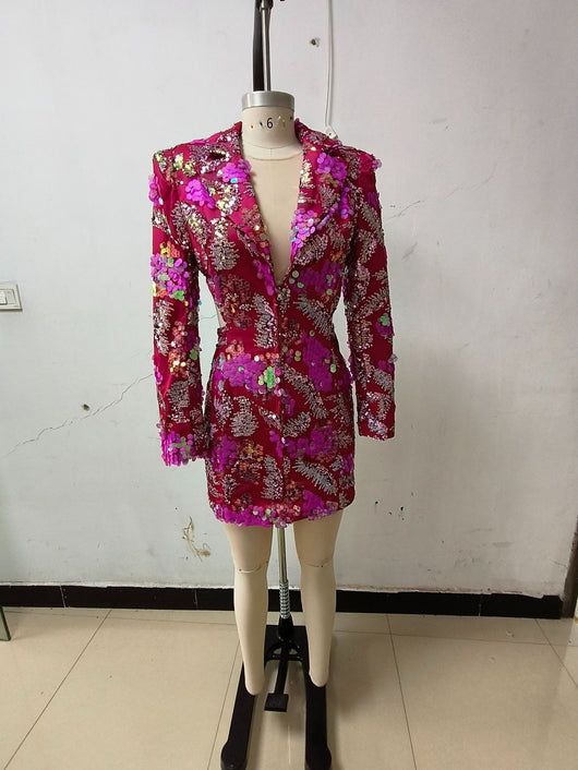Blazer Backless con Lentejuelas Brillantes - Image 29