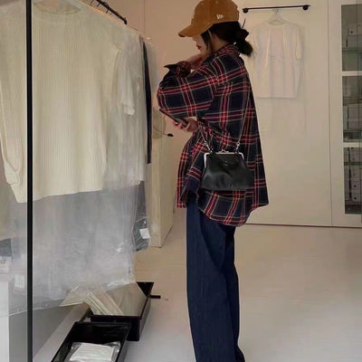 Camisa Cuadriculada Suelta y Fresca para Mujer - Image 19