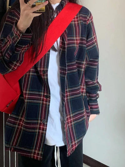 Camisa Cuadriculada Suelta y Fresca para Mujer - Image 25