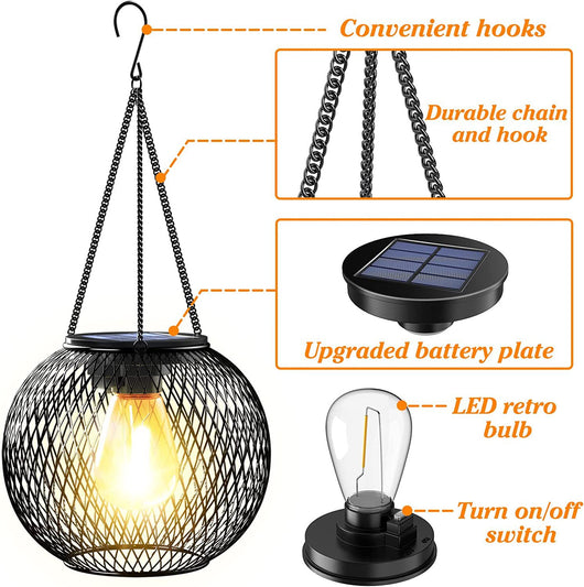 Lámpara Solar Colgante Minimalista para Jardín - Image 20