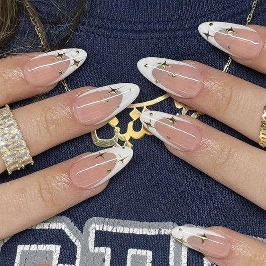 Manicura Francesa Almendra Acabado Avanzado Hecho a Mano - Image 13