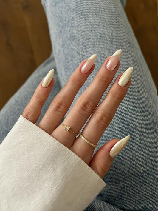 Uñas Postizas Almendra Francés Personalizado - Manicura Profesional Hecha a Mano - Image 16