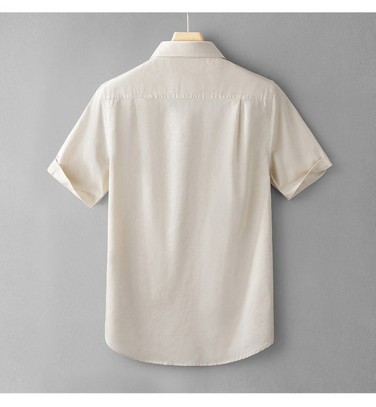 Camisa Casual de Algodón y Lino Media Manga - Transpirable y Cómoda - Image 14