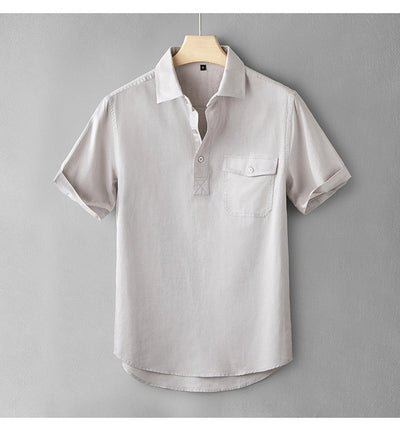 Camisa Casual de Algodón y Lino Media Manga - Transpirable y Cómoda - Image 16