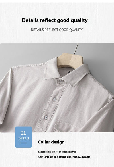 Camisa Casual de Algodón y Lino Media Manga - Transpirable y Cómoda - Image 18