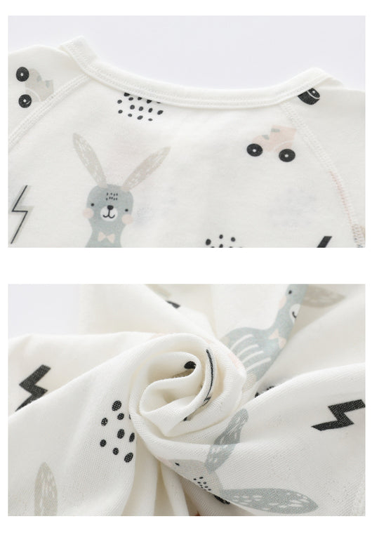 Mameluco de Fibra de Bambú Suave para Bebé - Estampado Floral y Animal Unisex - Image 23