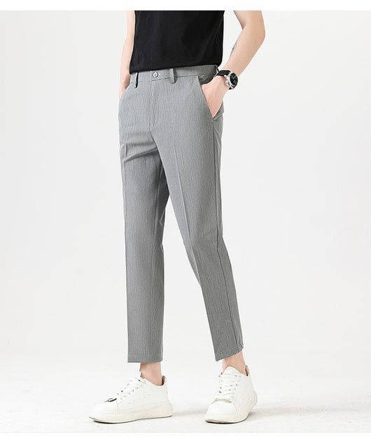 Pantalones Casuales Elásticos Slim Fit Lujo Ligero para Hombre - Image 36