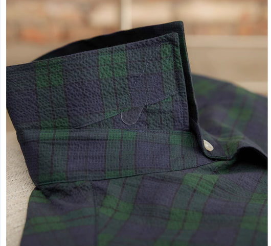 Camisa Casual de Cuadros Seersucker para Verano - Image 20