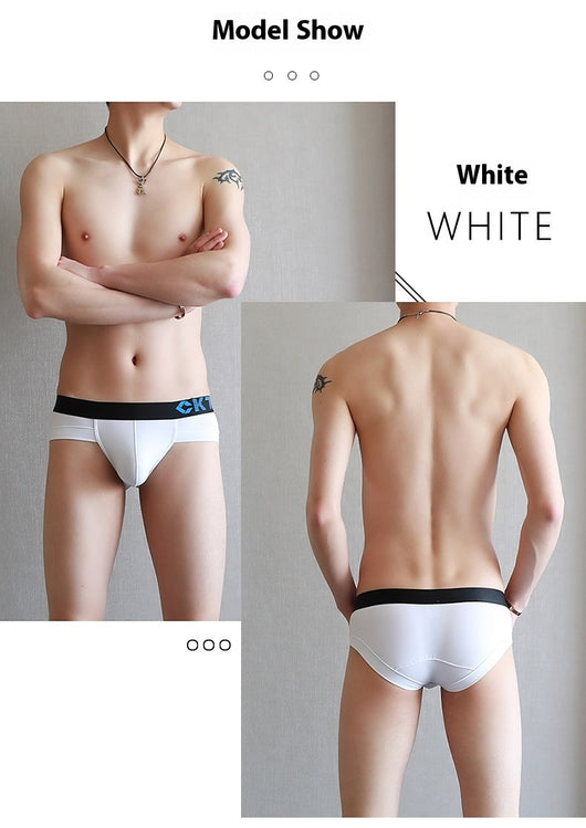 Calzoncillos de Seda de Hielo Transpirables y Elásticos de Cintura Baja para Hombre - Image 15